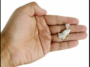 JOINING HAND DIAMOND PENDANT 3 3D Print Model