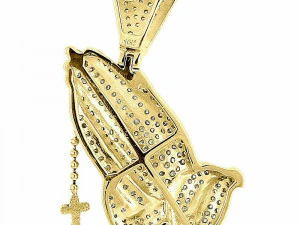 JOINING HAND DIAMOND PENDANT 3 3D Print Model