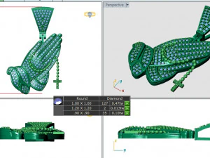 JOINING HAND DIAMOND PENDANT 3 3D Print Model