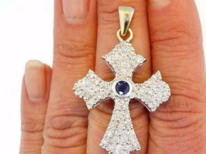 CROSS SIGN DIAMOND PENDANT 2 3D Print Model