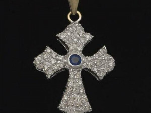 CROSS SIGN DIAMOND PENDANT 2 3Dプリントモデル