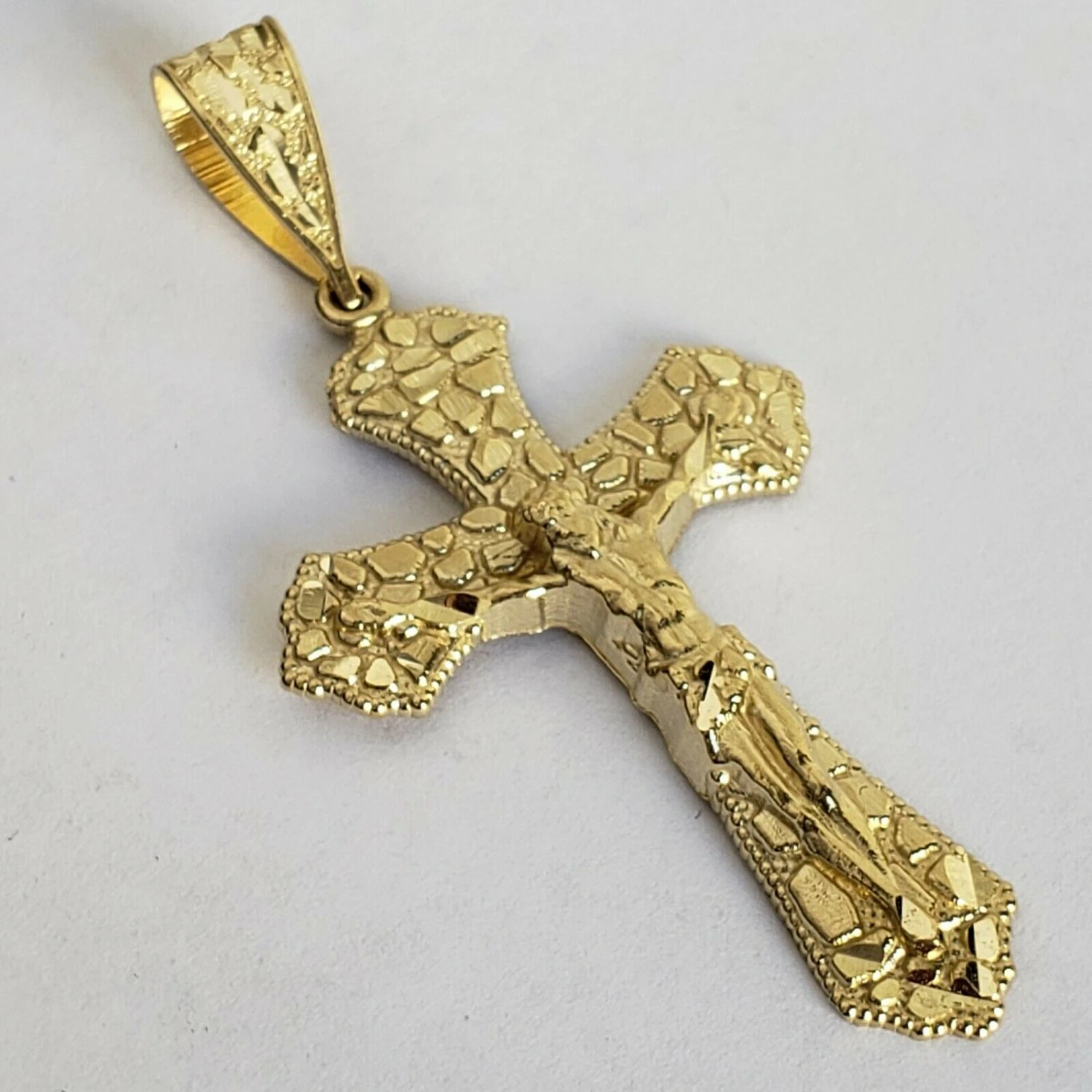 NUGGET CROSS SIGN PENDANT 3 3D Print Model .c4d .max .obj .3ds .fbx .stl .blend 