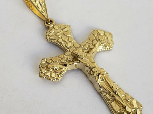 NUGGET CROSS SIGN PENDANT 3 3D प्रिंट मॉडल