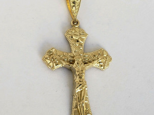 NUGGET CROSS SIGN PENDANT 3 Modelo de Impressão 3D