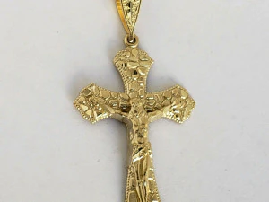 NUGGET CROSS SIGN PENDANT 3 3D Print Model