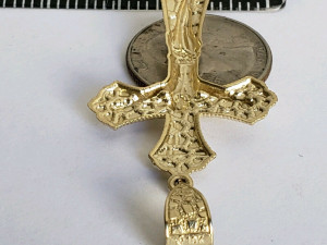 NUGGET CROSS SIGN PENDANT 3 Modelo de Impressão 3D