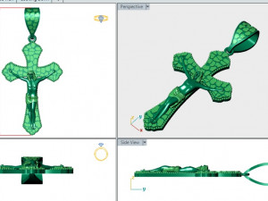 NUGGET CROSS SIGN PENDANT 3 Modelo de Impressão 3D