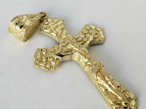 NUGGET CROSS SIGN PENDANT 3 Modelo de Impressão 3D