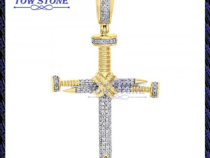 NAIL CROSS DIAMOND PENDANT 3D Print Model
