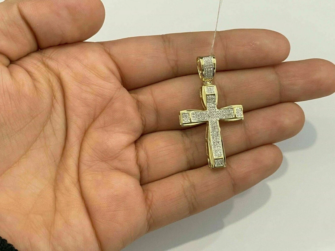 CROSS SIGN DIAMOND PENDANT 4 3D Print Model .c4d .max .obj .3ds .fbx .stl .blend 