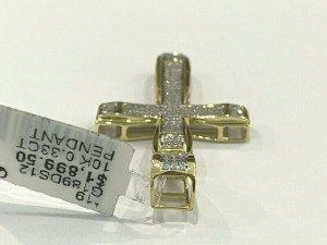 CROSS SIGN DIAMOND PENDANT 4 3D Print Model