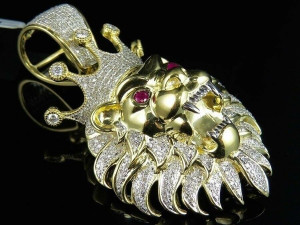 LION CRWON DIAMOND PENDANT Modelo de Impressão 3D