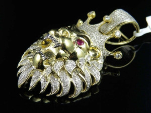LION CRWON DIAMOND PENDANT Modelo de Impressão 3D