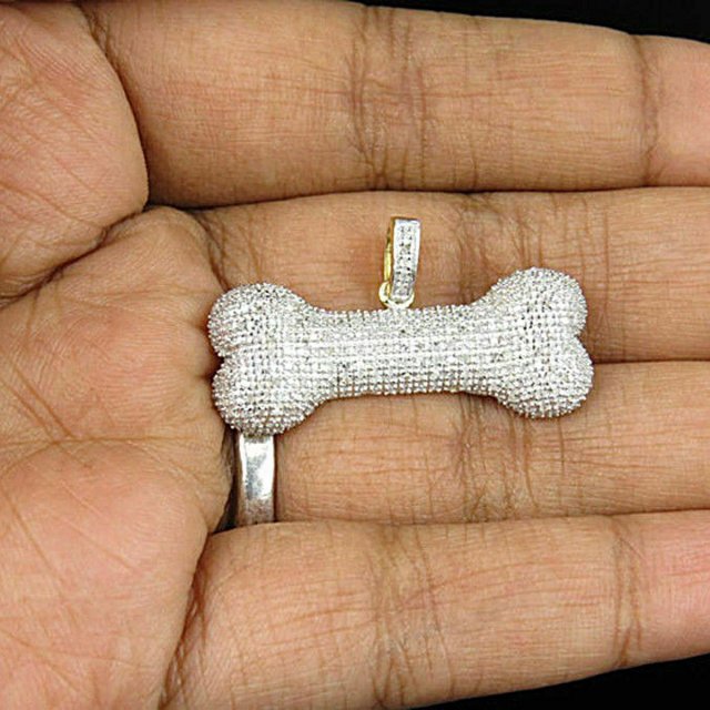 DOG BONE DIAMOND PENDANT 3D Print Model .c4d .max .obj .3ds .fbx .stl .blend 