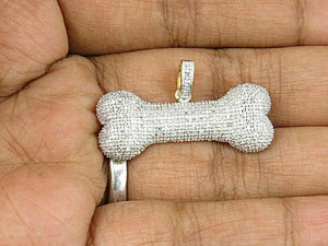 DOG BONE DIAMOND PENDANT 3D प्रिंट मॉडल