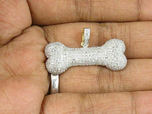 COLGANTE DE DIAMANTE HUESO DE PERRO Modelo de impresión 3D