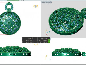 ROYAL ANTIQUE DIAMOND PENDANT Model do druku 3D