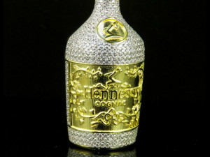 HENNESSY WHISKY WINE BOTTLE DIAMOND PENDANT 3Dプリントモデル