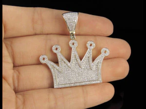 CROWN DIAMOND PENDANT 3D Print Model