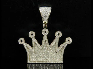 CROWN DIAMOND PENDANT 3D Print Model
