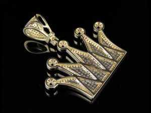 CROWN DIAMOND PENDANT 3D Print Model