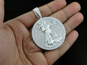 US DOLLAR LIBERTY DIAMOND COIN PENDANT 3Dプリントモデル