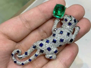 PANTHER DIAMOND BROOCH 3D Print Model