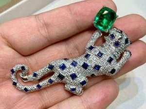 PANTHER DIAMOND BROOCH 3D Print Model