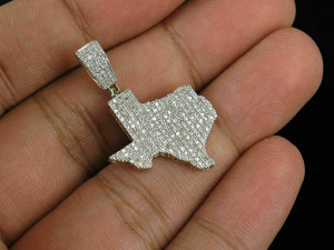 TEXAS MAP DIAMOND PENDANT 3D 프린트 모델