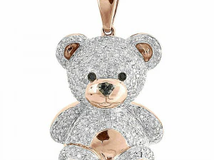 COLGANTE DE DIAMANTES OSO DE PELUCHE Modelo de impresión 3D