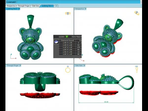TEDDY BEAR DIAMOND PENDANT 3D Print Model