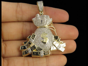MONEY BAG DIAMOND PENDANT 3D 프린트 모델