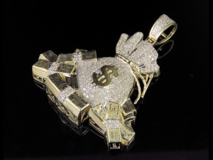 MONEY BAG DIAMOND PENDANT 3D 프린트 모델
