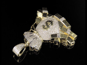 MONEY BAG DIAMOND PENDANT 3D 프린트 모델