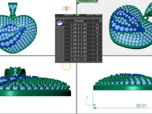 LIP HEART DIAMOND PENDANT 3D Print Model
