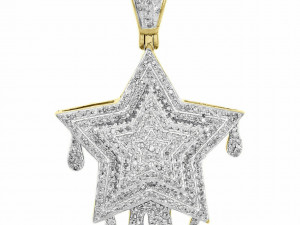DOUBLE TIER DIAMOND STAR DRIP PENDANT Modèles 3D en vedette