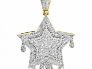 더블 티어 다이아몬드 스타 드립 펜던트 3D 프린트 모델