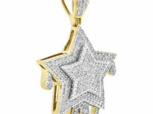 DOUBLE TIER DIAMOND STAR DRIP PENDANT 3D-printmodel