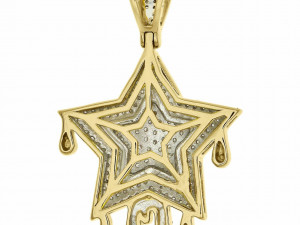 DOUBLE TIER DIAMOND STAR DRIP PENDANT 3D-printmodel