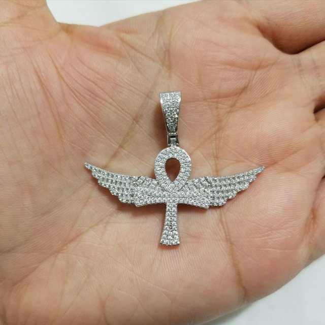 ANKH CROSS ANGEL WINGS DIAMOND PENDANT 3D Принт Модель .c4d .max .obj .3ds .fbx .stl .blend 