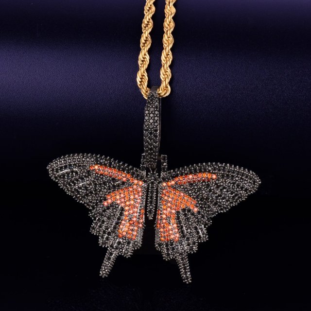 BUTTERFLY DIAMOND PENDANT Model Cetak 3D .c4d .max .obj .3ds .fbx .stl .blend 