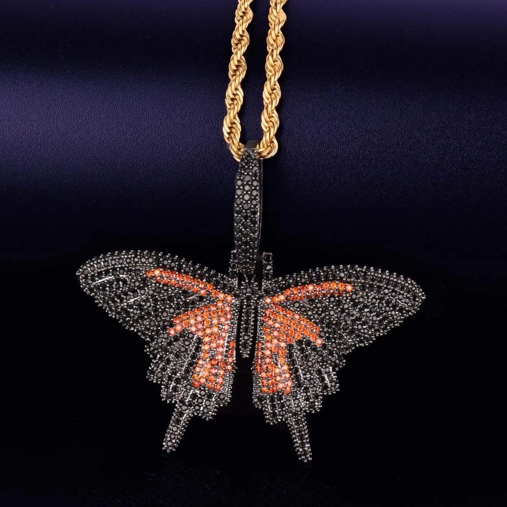 BUTTERFLY DIAMOND PENDANT 3D Print Model .c4d .max .obj .3ds .fbx .stl .blend 
