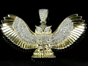 OWL DIAMOND PENDANT 3D-printmodel