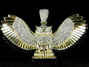 OWL DIAMOND PENDANT 3D Print Model