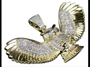 OWL DIAMOND PENDANT 3D Print Model