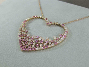 HEART DIAMOND PENDANT Model Cetak 3D