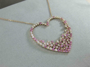 HEART DIAMOND PENDANT 3Dプリントモデル