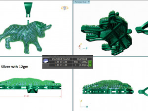 BULL DIAMOND PENDANT Modèles 3D en vedette