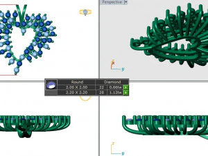 HEART DIAMOND PENDANT 2 3D Print Model