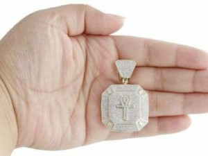 ANKH CROSS OCTAGON DIAMOND PENDANT 2 3D-printmodel